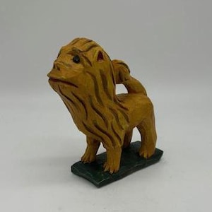 Jonathan Bastian Lion Folk Art Carving