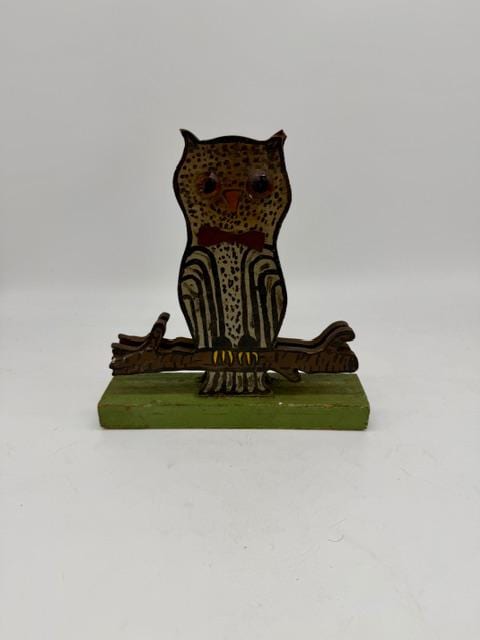 Folk Art Owl Letter Holder