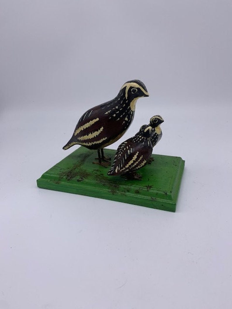 Folk Carving of Three popular Quail