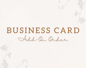 Custom Business Cards • Business Card Add-On