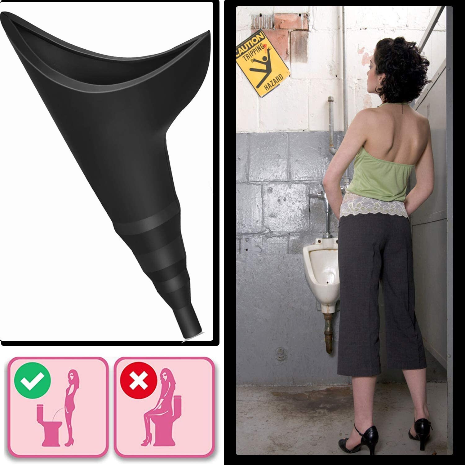 Female Urinal Device Lady Pee Funnel Standing Up Reusable Etsy