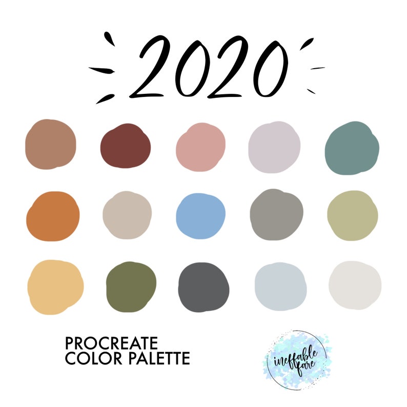 2020 Procreate Color Palette Behr Trending Color Swatches | Etsy