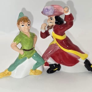 Peter Pan and Captain Hook salt and pepper shakers