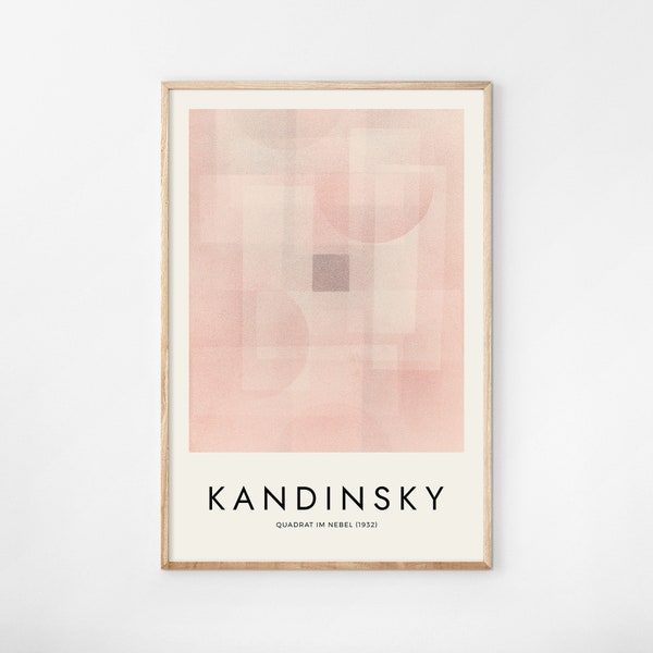 Wassily Kandinsky Print, Quadrat im Nebel (1932), Kandinsky Poster, Enhanced Painting Printable Art, Downloadable Print