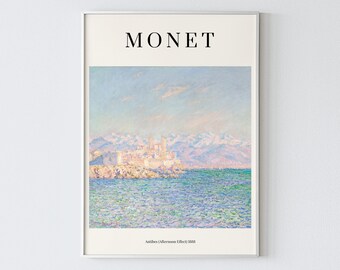 Monet 'Antibes' Print: Enhanced Vintage Painting (Digital Download)