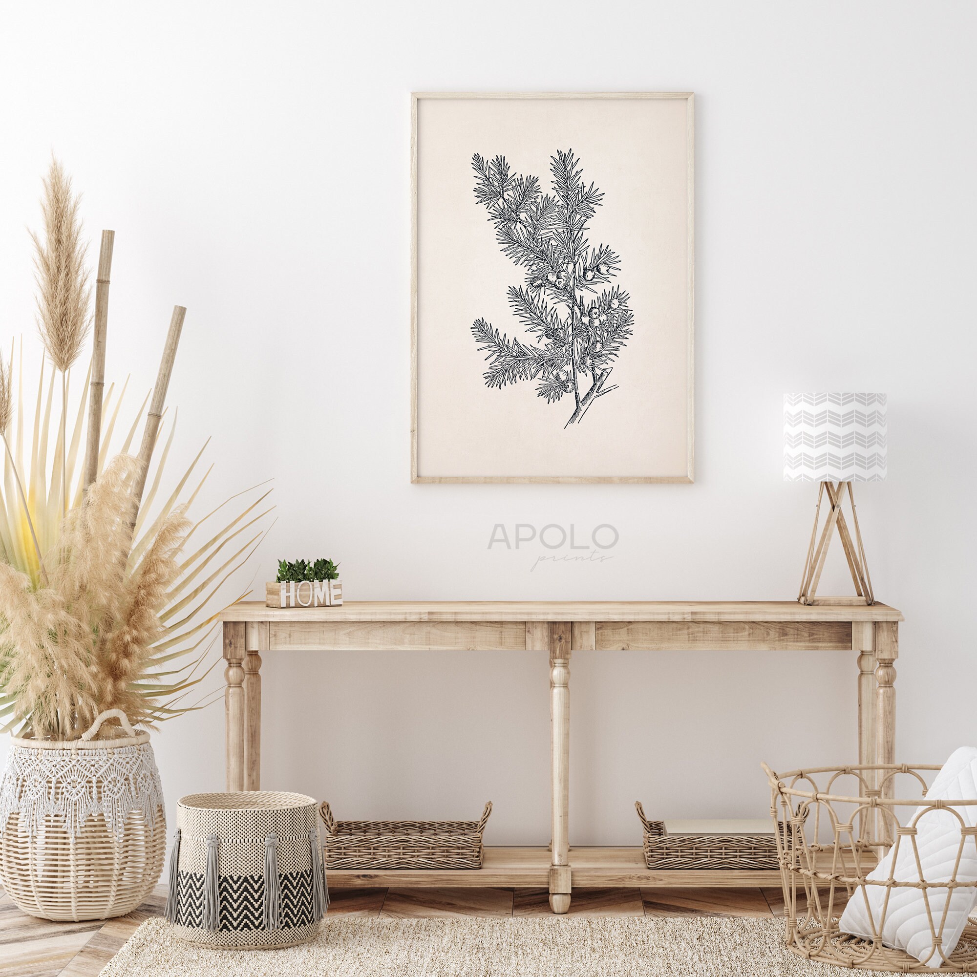 Botanical Print Juniper Printable Art Juniper Branch Print Etsy