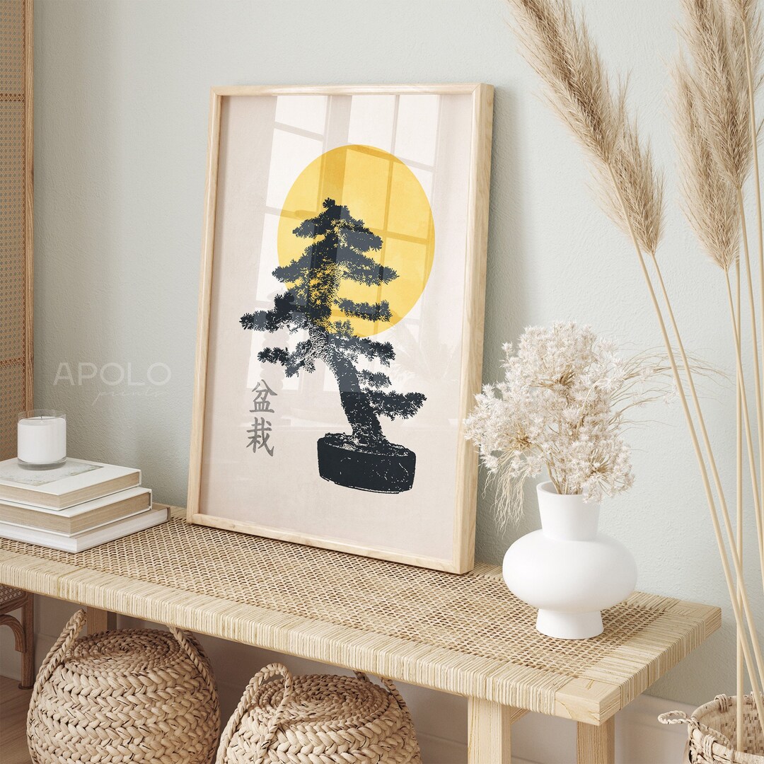 Bonsai Tree Print 01, Bonsai Printable Art, Japanese Tree Art, Bonsai ...