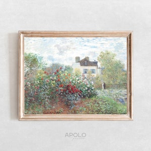 French Cottage Painting, Vintage Floral Painting Enhanced, Rose Printable Art, Flowers Digital Print