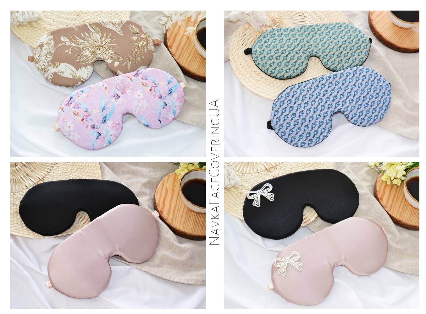 Silk Satin Sleep Mask Oversized/ Women's Adjustable Eye Etsy