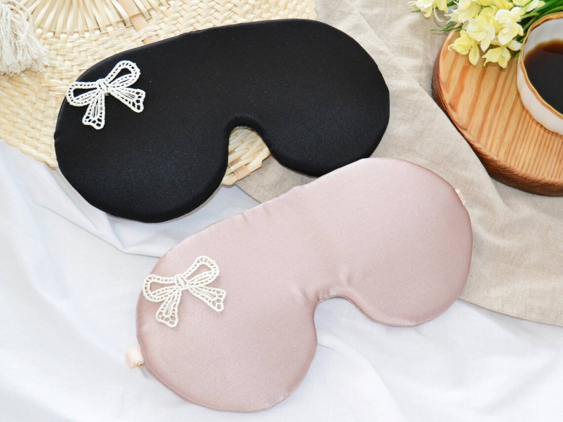 Silk Satin Sleep Mask Oversized/ Women's Adjustable Eye Etsy