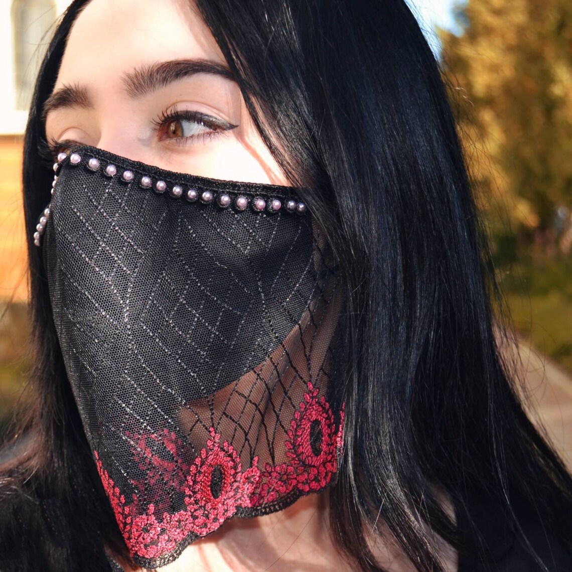 Arabian Face Mask Veil/ Fancy Face Mask for Women/ Belly Dance Etsy