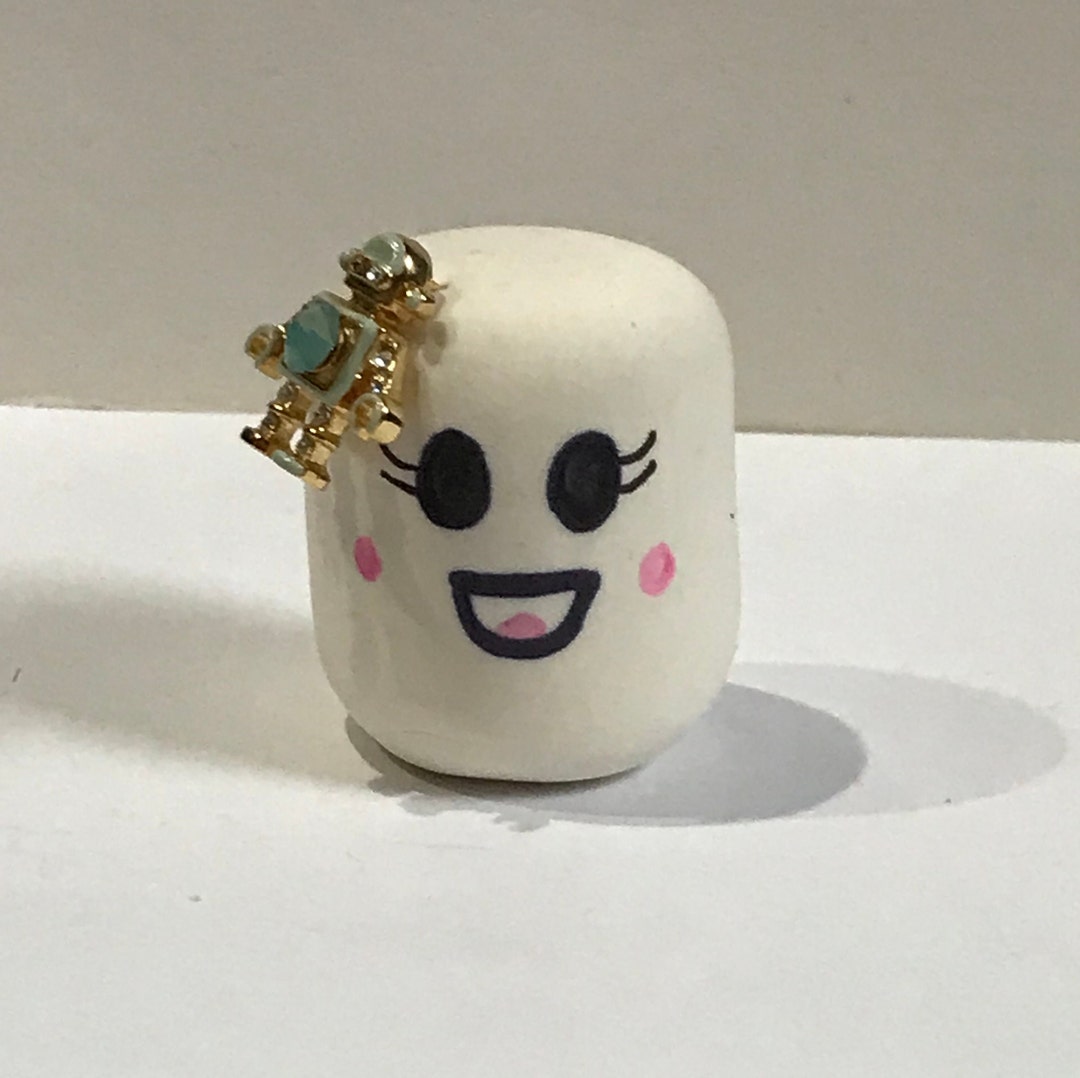 Handmade Faux Marshmallow Robot Figurine Etsy