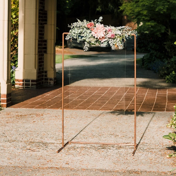 Copper Stand - Easel - Wedding Welcome Stand - Floor Sign Holder