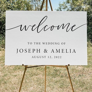 Wedding Welcome Sign - Welcome To The Wedding Sign - Personalized Wedding Sign - Wedding Decor #FBS01
