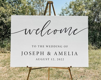 Wedding Welcome Sign - Welcome To The Wedding Sign - Personalized Wedding Sign - Wedding Decor #FBS01