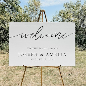 Wedding Welcome Sign - Welcome To The Wedding Sign - Personalized Wedding Sign - Wedding Decor #FBS01