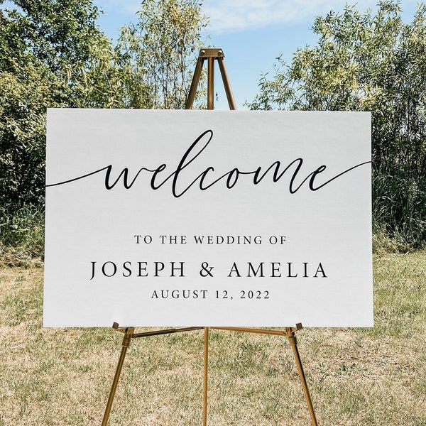 Wedding Welcome Sign - Welcome To The Wedding Sign - Personalized Wedding Sign - Wedding Decor #FBS01