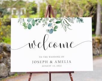 Wedding Welcome Sign - Welcome To The Wedding Sign - Personalized Wedding Sign - Wedding Decor FBW02