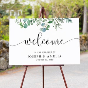 Wedding Welcome Sign - Welcome To The Wedding Sign - Personalized Wedding Sign - Wedding Decor FBW02