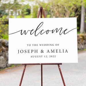 Wedding Welcome Sign - Welcome To The Wedding Sign - Personalized Wedding Sign - Wedding Decor #FBS01