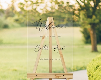 Wedding Welcome Sign - Acrylic Sign - Frosted Signage #AVS15