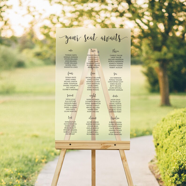 Personalized Seating Chart - Acrylic Table Seating Chart - We Saved You ...