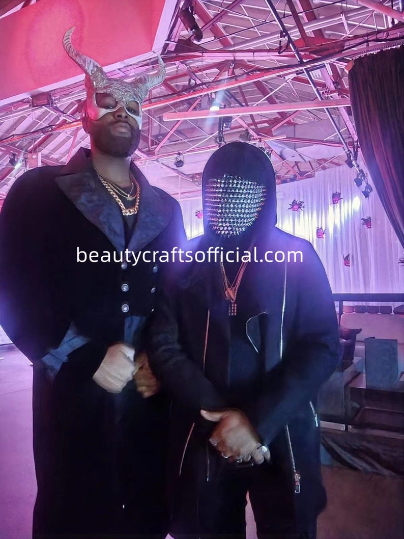 Silver Full Face Spike Mask Handmade Full Coverage Haute Etsy