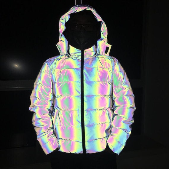 silver rainbow jacket