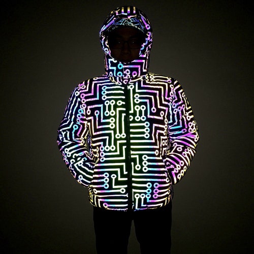 Reflective Unique circuit Pattern Pants Etsy