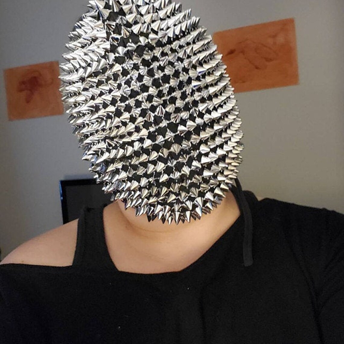 Studded Spikes Full Face Jewel Mask Full Coverage Haute Etsy