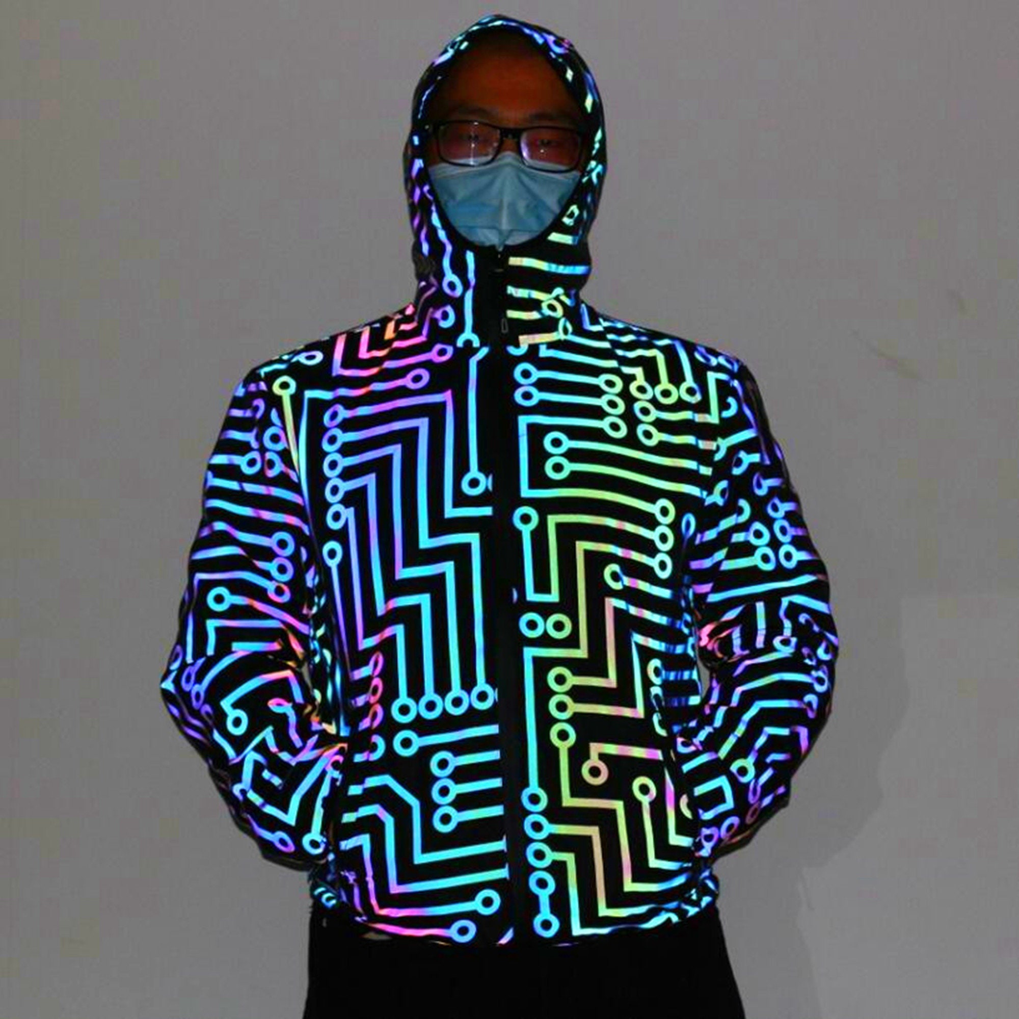 rainbow reflective outfit