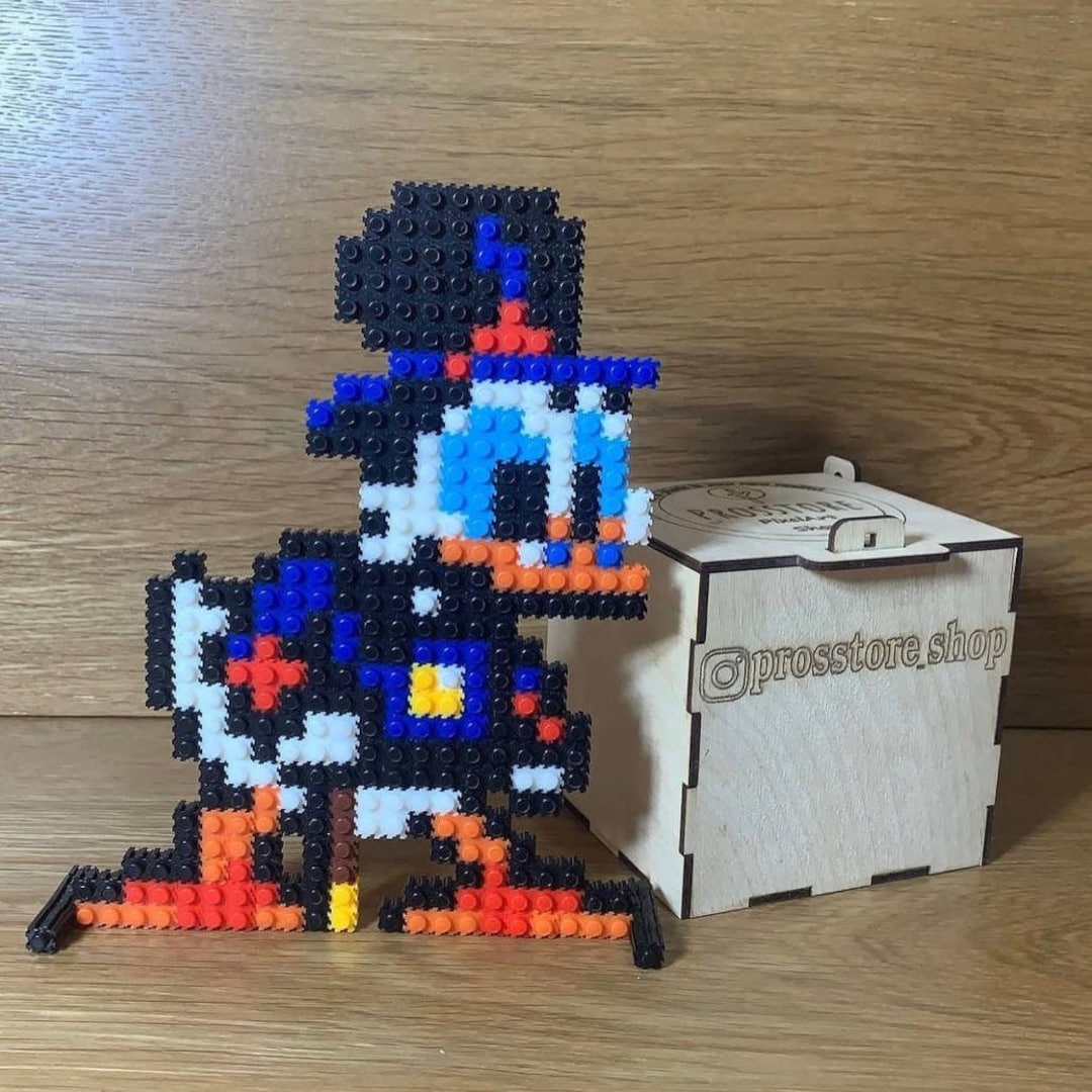 Pixel Art Plastic Blocks Kit Scrooge Mcduck Character DIY Etsy