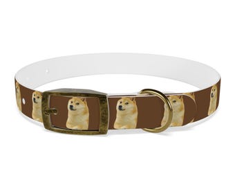 Brown Doge Pattern Dog Collar | Officially Licensed Product