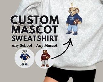 Custom Team Mascot Sweatshirt | Retro College Football Sweatshirt | Game Day Shirt Football Mom Gift Idea