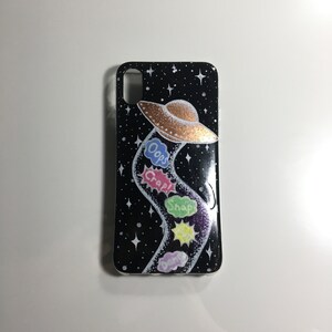 Hand painted UFO phone case