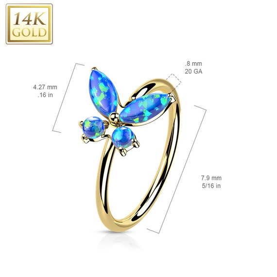Jeweled hoop shop nose ring