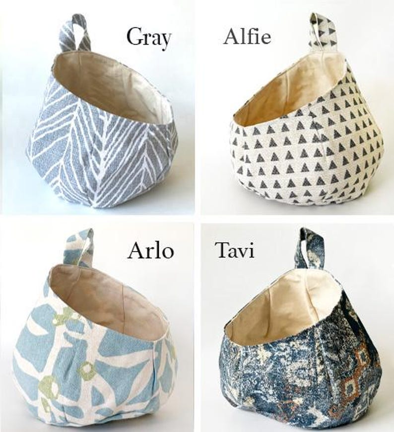 Cesta colgante de tela Bubble Pod / Cesta de lona para almacenamiento y organización / Decoración lavable para el hogar / Pequeña o mediana imagen 9