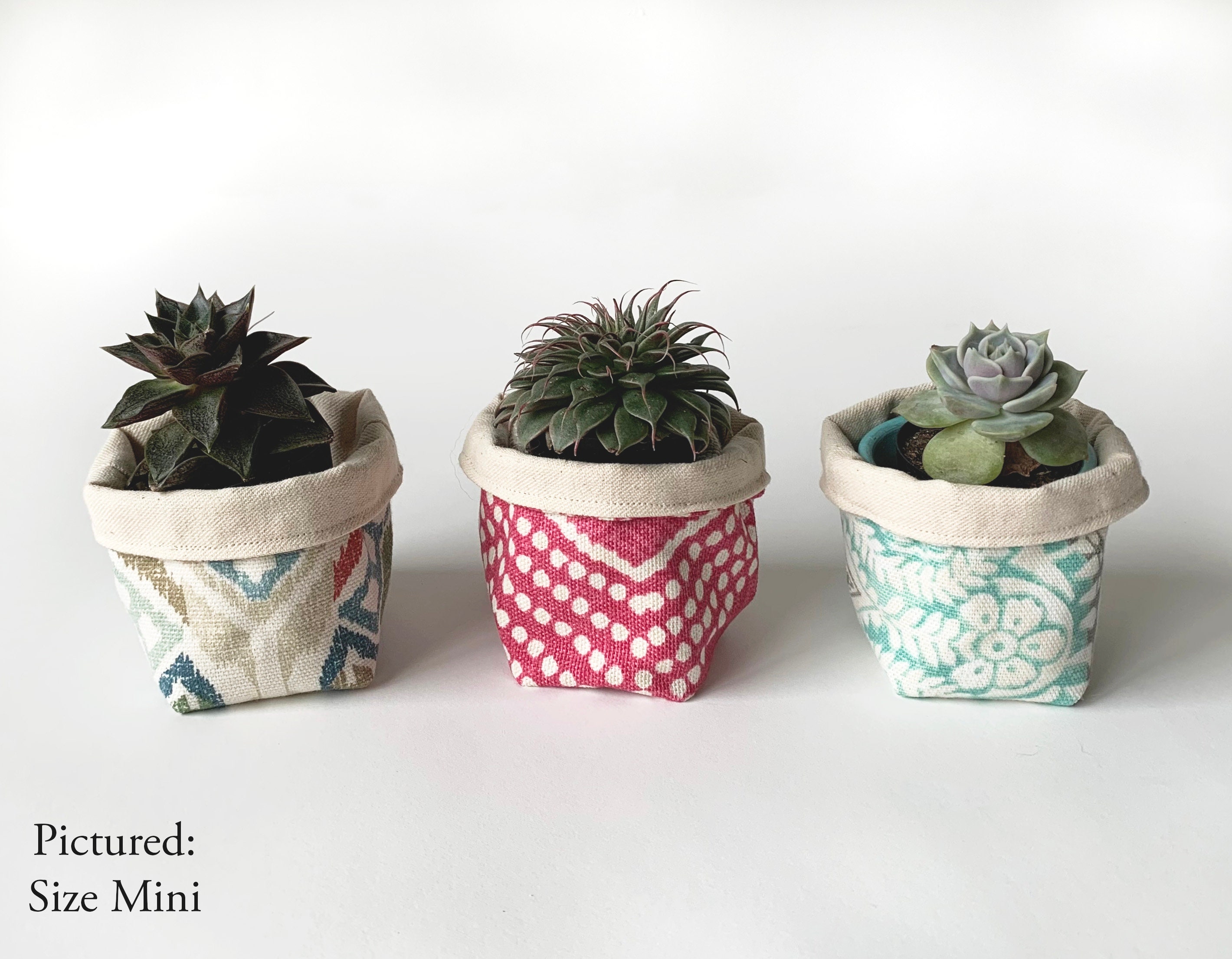 Cesta de tela / Almacenamiento reversible de lona & Contenedor | Etsy