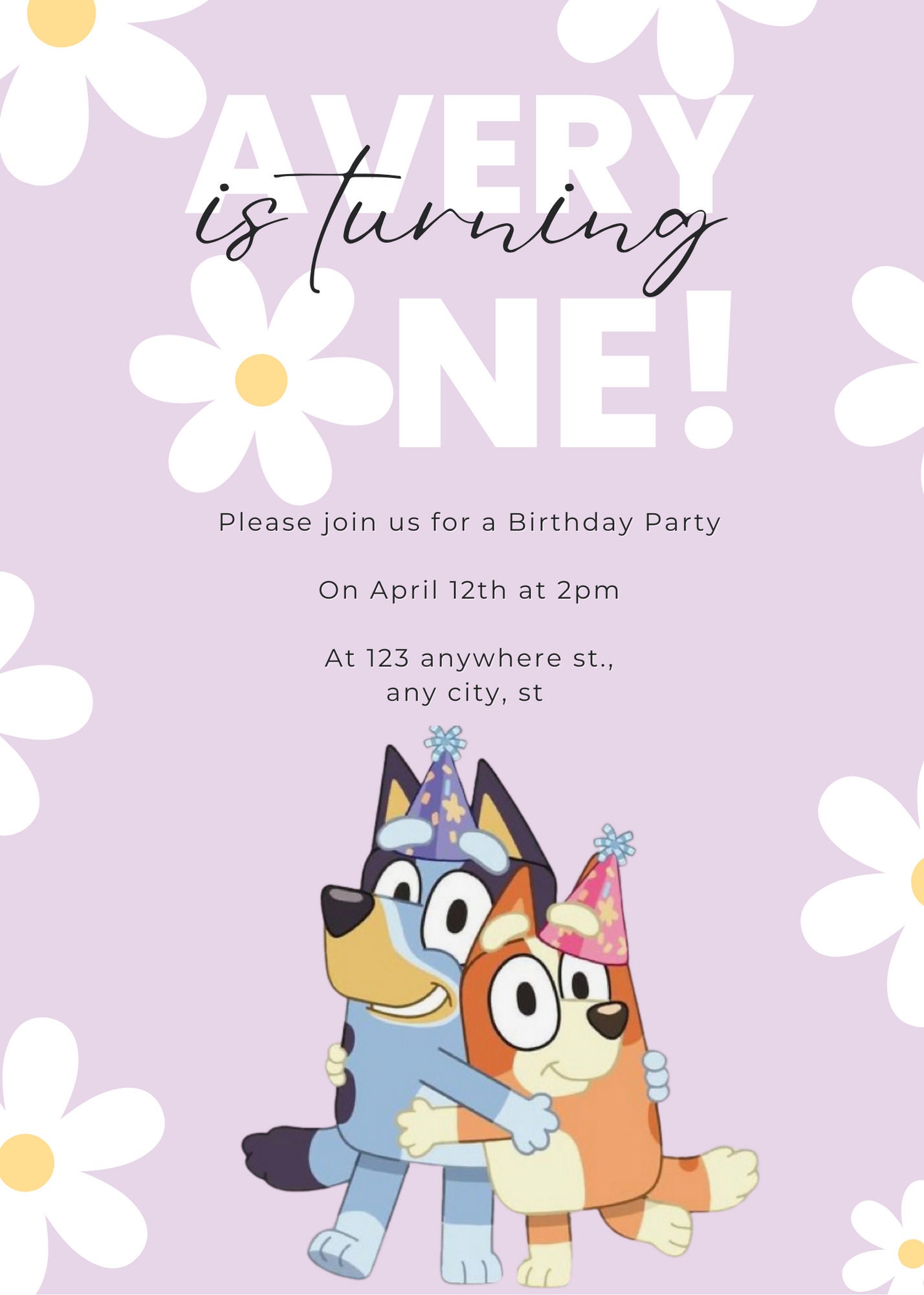 Bluey Birthday Invitation, Bluey Family, Editable Digital Download Bluey Birthday Invitation, Bluey Family, Editable Digital Download