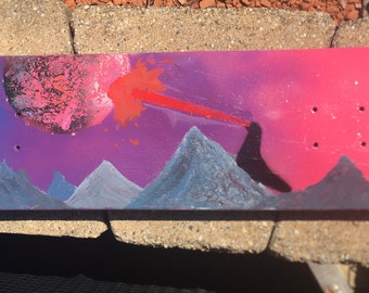 Painted skateboard
