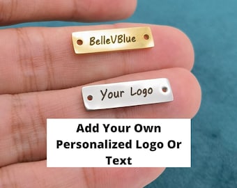 1Pc 22x6mm Custom Stainless Steel Rectangle Bar Tag, Personalized Bar Tag, Customized Tag