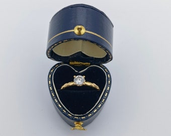 Scatola porta-anello a forma di cuore vintage fatta a mano, elegante scatola porta-anello per fidanzamento e matrimonio, foto della sposa, scatola porta-anello vintage