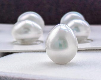 Perla blanca australiana de los mares del sur, 10-14 mm, textura sedosa, brillo intenso, forma de lágrima, perla natural para colgante, venta al por mayor