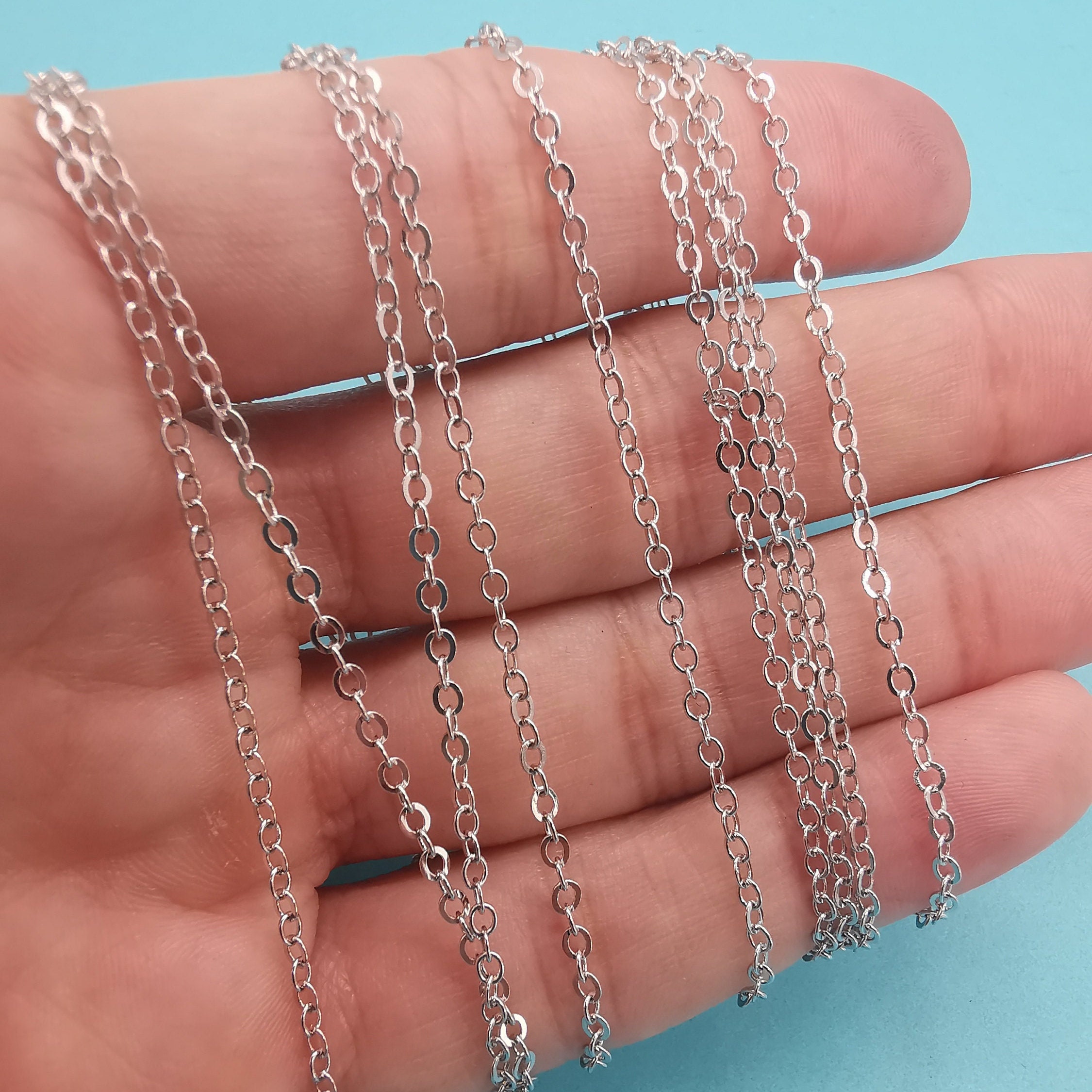 Stainless Steel Chain for Jewelry Making, Wholesale Bulk Chain by Foot  Meter Length, Silver Gold Chain for Women Necklace Bracelet Making 