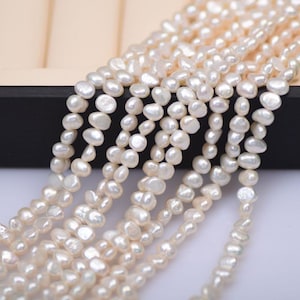 3A 3-12mm Round nugget freshwater pearls, diy jewelry making, wholesale freshwater pearls, white pearls, diy pearl jewelry making