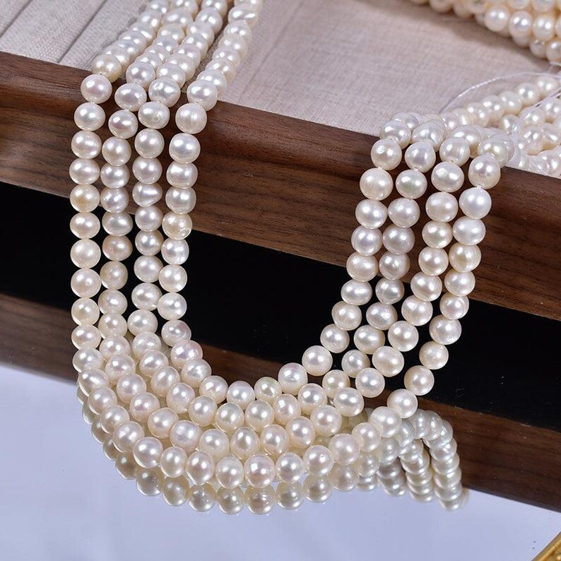 3A 3-12 mm natürliche Süßwasserkartoffelperlen, diy Schmuckherstellung, Naturperlen, handgemachter Schmuck, Perlenstränge, Perlengroßhandel Bild 9