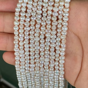 50% off 3A 4-5mm seed potato pearl, seed round potato pearls, small pearls, potato seed pearls, diy jewelry making, handmade jewelry