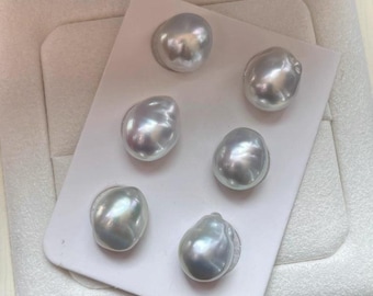 4A 9-15mm Australian white south sea baroque pearl, near round loose pearl with strong luster