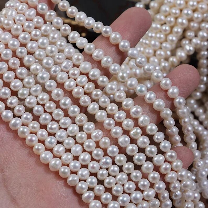 3A 3-12 mm natürliche Süßwasserkartoffelperlen, diy Schmuckherstellung, Naturperlen, handgemachter Schmuck, Perlenstränge, Perlengroßhandel Bild 10