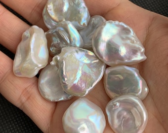 1pc 4A 15-20mm Loose Keshi Pearl, Raw Keshi Pearls, Cornflake Pearls, Freshwater Pearls, Handmade Jewelry Making, Diy Jewelry Making